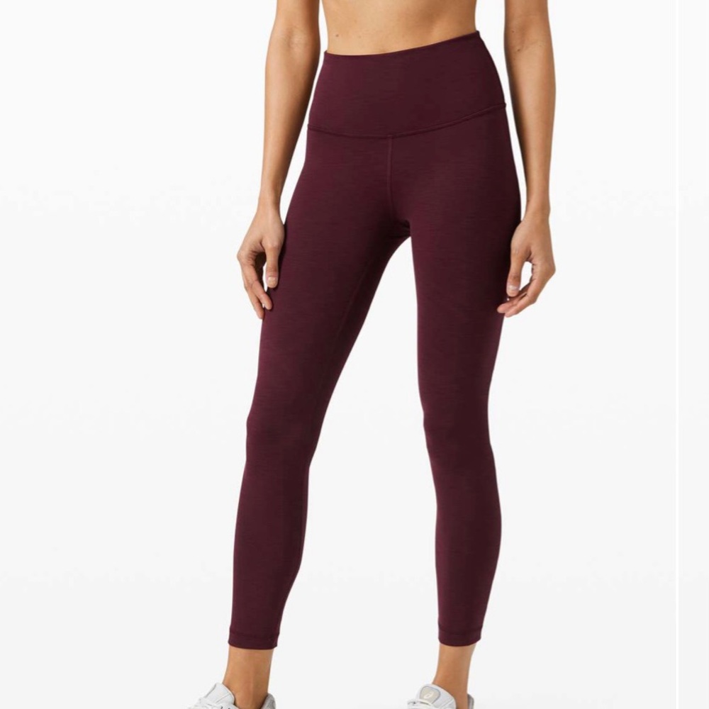 Lululemon Wunder Train HR Tight 25” Size 4 in Cassis